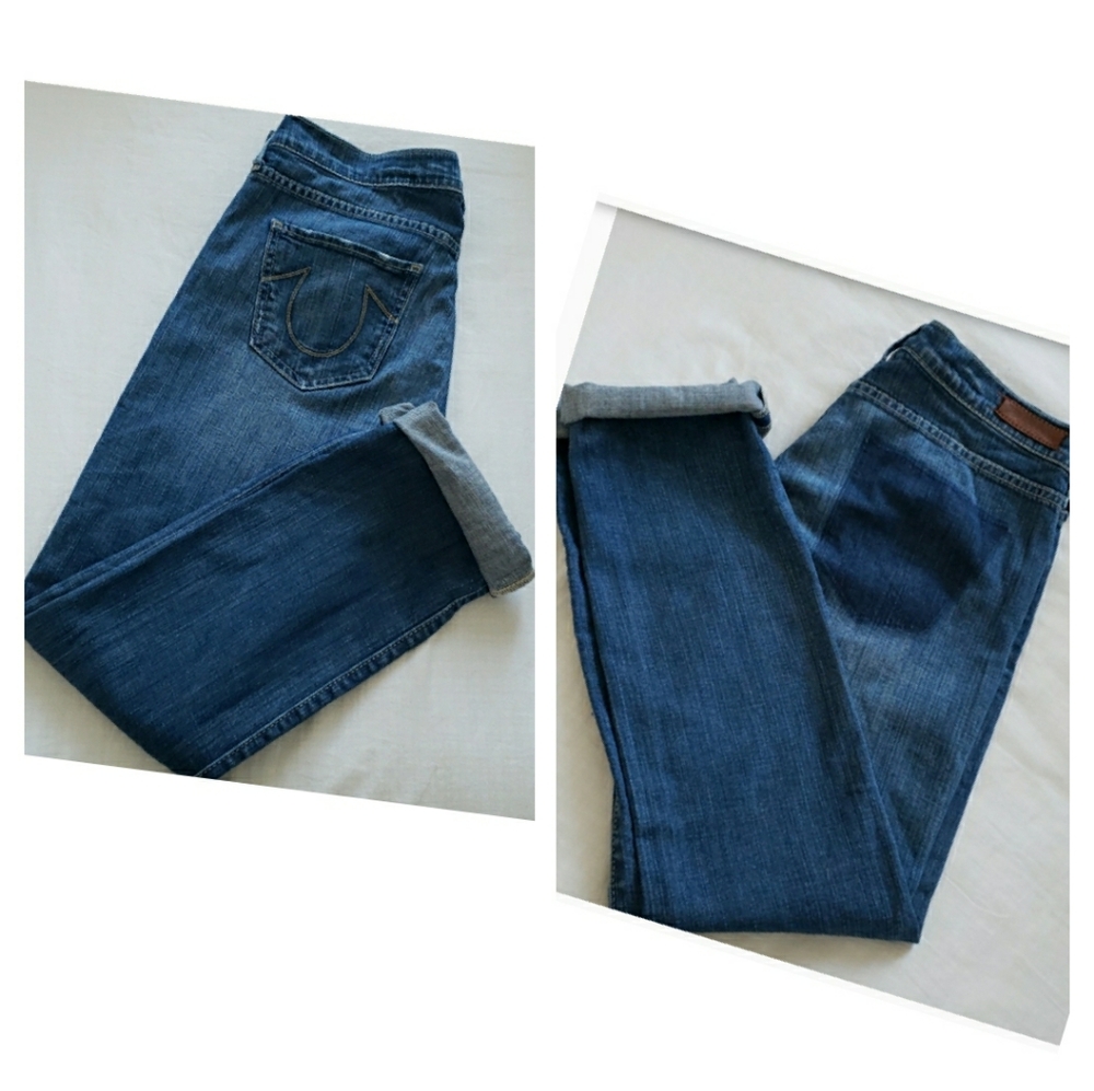 True Religion Low Rise Straight Leg Jeans